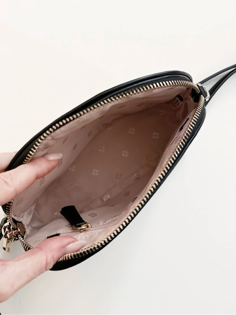 Kate Spade Sylvia Small Dome Crossbody Bag in Black Leather